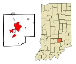 Location in the state of Indiana