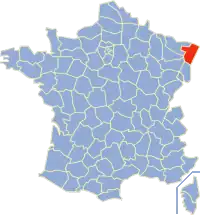 Poziția regiunii Bas-Rhin