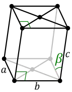 Monoclinic cu baze centrate (β)