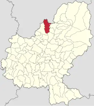 Localizare în cadrul județului