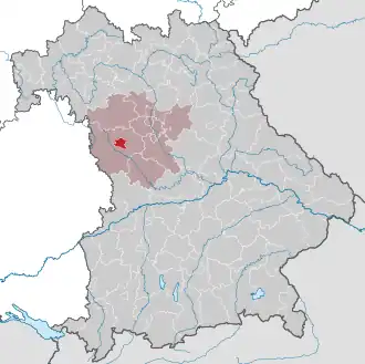 Poziția localității Ansbach