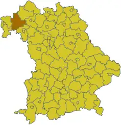 Poziția regiunii Districtul Main-Spessart