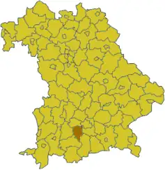 Poziția regiunii Districtul Starnberg