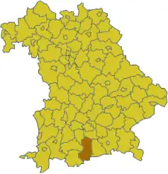 Poziția regiunii Districtul Bad Tölz-Wolfratshausen  (Landkreis Bad Tölz-Wolfratshausen)