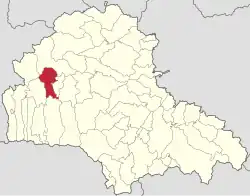 Localizare în cadrul județului