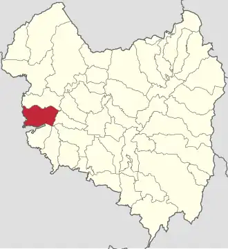 Amplasarea în cadrul județului