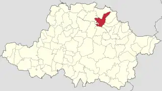 Localizare în cadrul județului