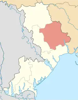 Poziția regiunii Raionul Berezivka