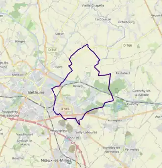 Poziția localității Beuvry