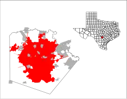 Localizare în statul Texas