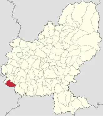 Localizare în cadrul județului