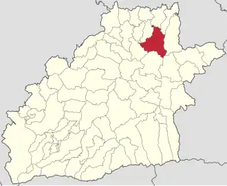 Localizarea în cadrul județului