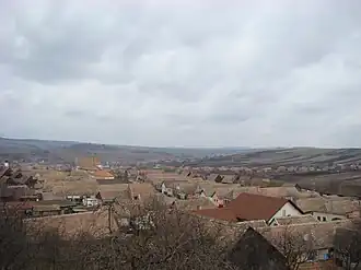 Panoramă de pe dealul bisericii ortodoxe