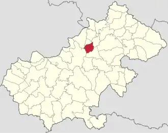 Localizare în cadrul județului