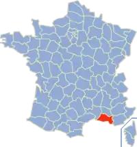 Poziția regiunii Bouches-du-Rhône