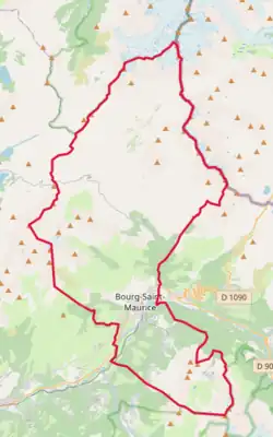 Poziția localității Bourg-Saint-Maurice