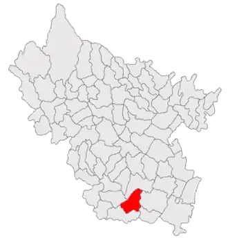 Poziția localității Brădeanu