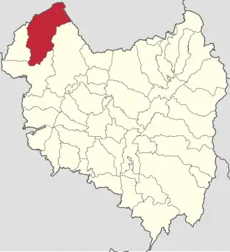 Amplasarea în cadrul județului