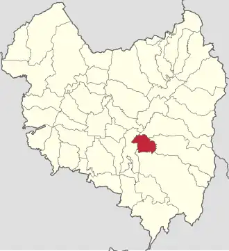 Amplasarea în cadrul județului