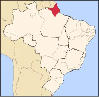 Amplasarea unității în cadrul Braziliei.