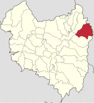 Amplasarea în cadrul județului