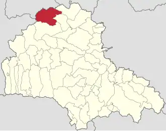 Localizare în cadrul județului