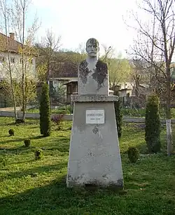 Bustul lui George Coșbuc din satul Cojocna