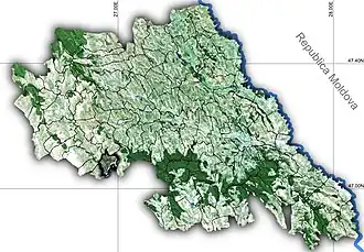 Amplasarea în cadrul județului