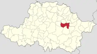 Localizare în cadrul județului