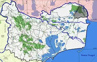 Amplasarea în cadrul județului