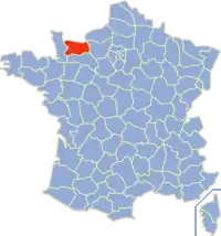 Poziția regiunii Calvados