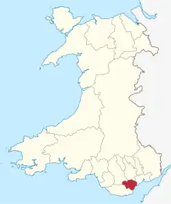 Poziția regiunii City of Cardiff