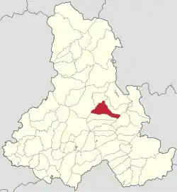 Localizare în cadrul județului