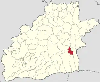 Localizare în cadrul județului