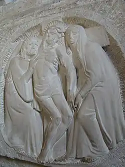 Basorelief modern (1957) cu „Coborârea de pe cruce”