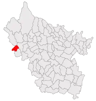 Poziția localității Cătina