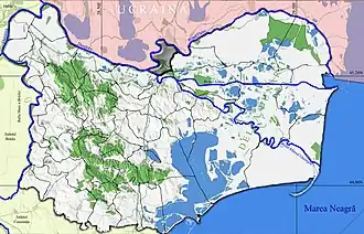 Amplasarea în cadrul județului