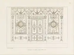 Design al unei camere, de Charles Percier, din 1812