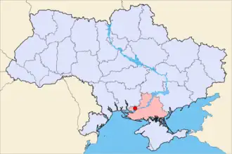 Poziția localității Herson