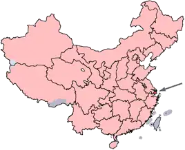 Shanghai pe harta Chinei