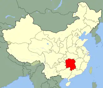 Poziția regiunii Provincia Hunan 湖南省Húnán Shěng Abreviere: 湘 (Pinyin: Xiāng)