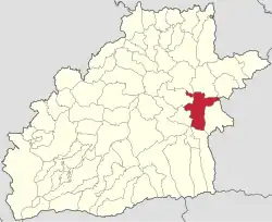 Localizarea în cadrul județului