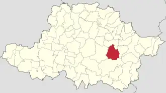 Amplasarea în cadrul județului