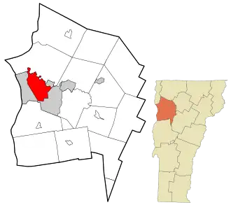 Poziția localității Burlington
