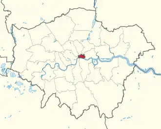Poziția localității City of London