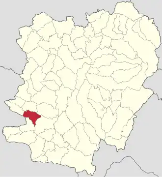 Amplasarea în cadrul județului