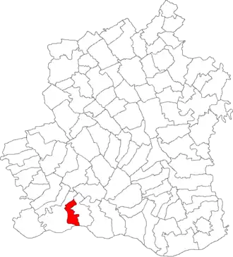 Amplasarea în cadrul județului