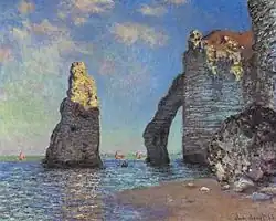 Claude Monet, Cliff la Étretat după furtună, 1885, Institutul de Artă Clark, Williamstown, Massachusetts