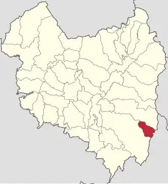 Amplasarea în cadrul județului