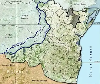 Amplasarea în cadrul județului